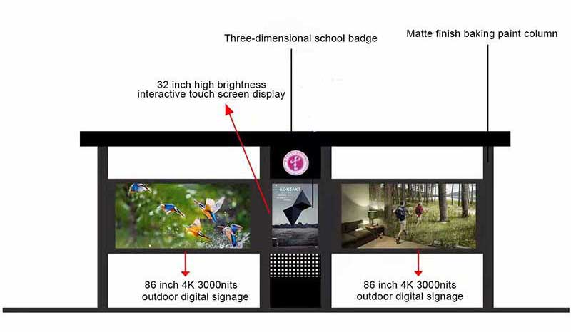 86 inch outdoor digital signage display